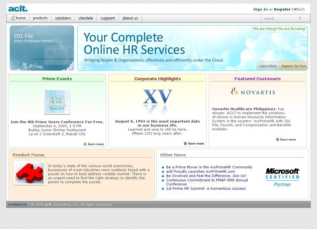 ACLT Computing HR and employee services platform